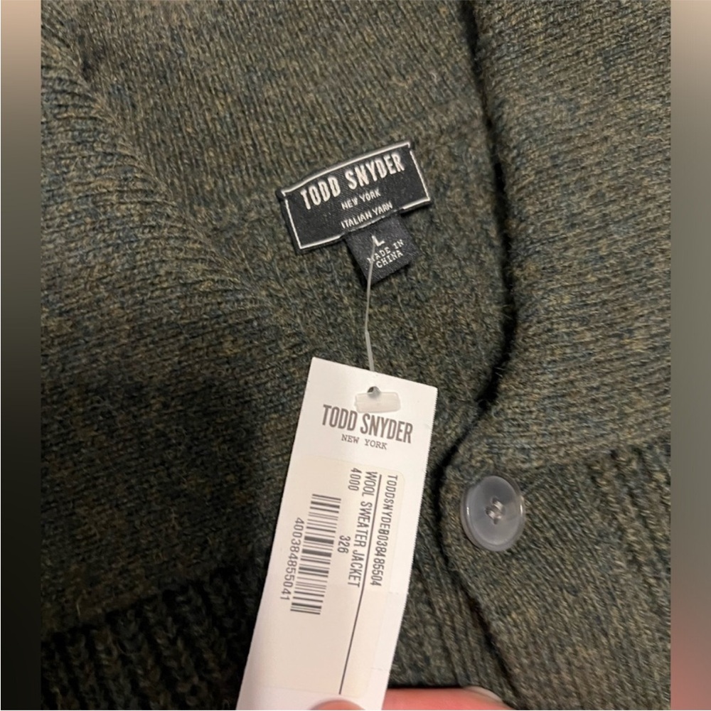 Todd Snyder Wool Sweater Jacket
Green Large